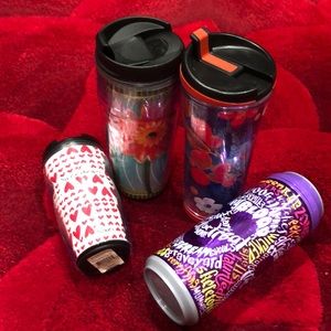 Starbucks two (2) 16 ounce Tumblers and one (1) 8 ounce tumbler - seasonal.